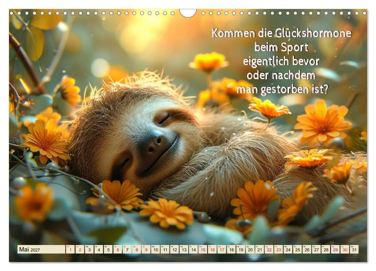 Bild: 9783569239210 | Faultier - Albtraum Sport (Wandkalender 2027 DIN A3 quer), CALVENDO...