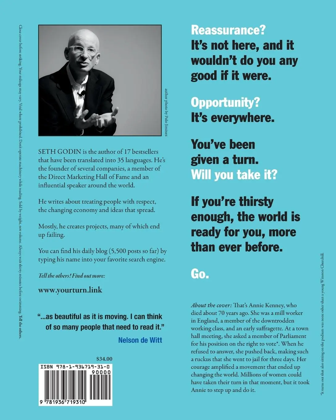 Rückseite: 9781936719310 | What to Do When It's Your Turn (and It's Always Your Turn) | Godin