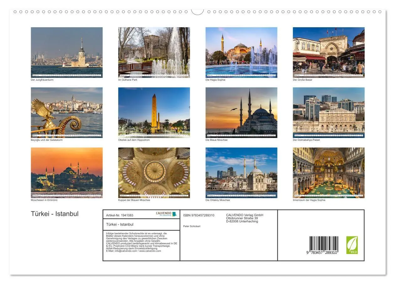 Bild: 9783457289310 | Türkei - Istanbul (hochwertiger Premium Wandkalender 2026 DIN A2...