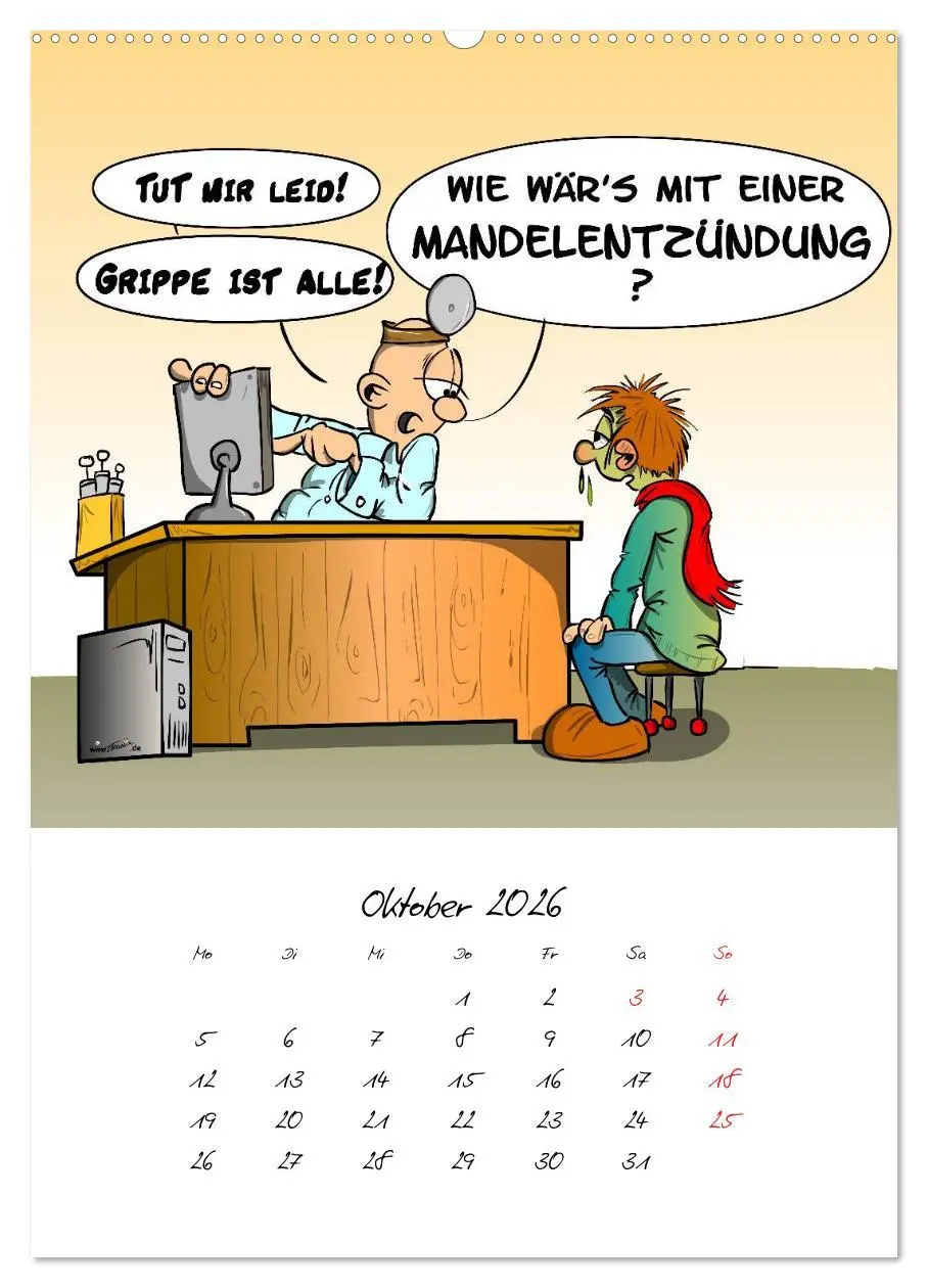 Bild: 9783516449310 | Trumix Cartoons - Gesundheit (hochwertiger Premium Wandkalender...
