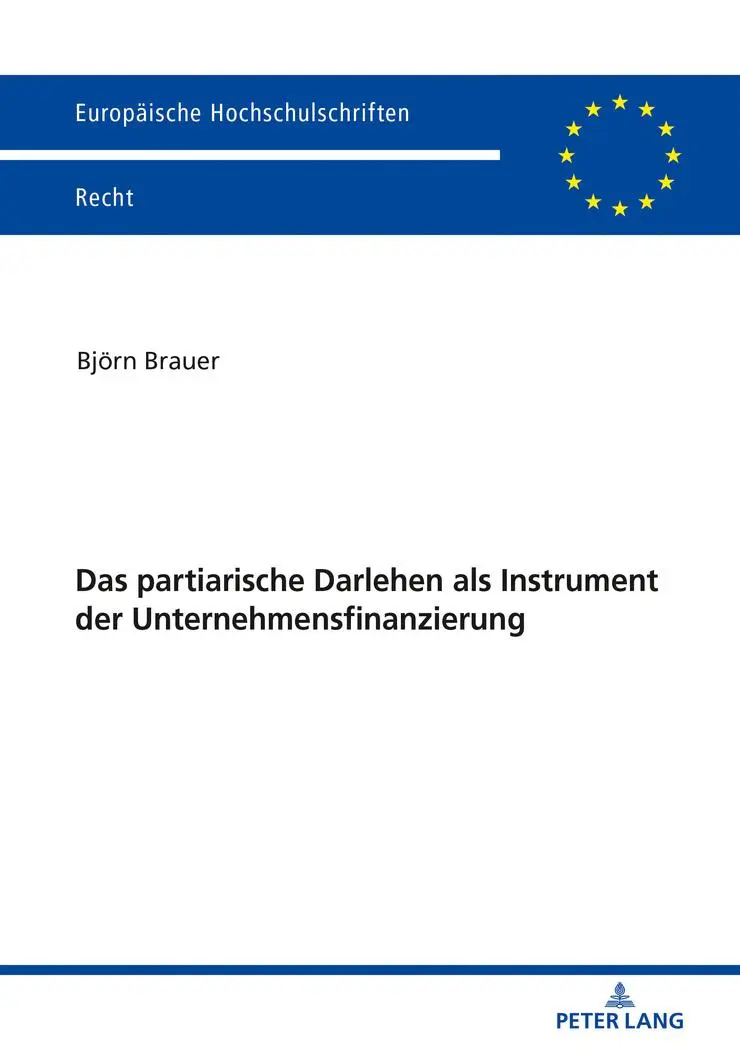 Cover: 9783631809310 | Das partiarische Darlehen als Instrument der Unternehmensfinanzierung