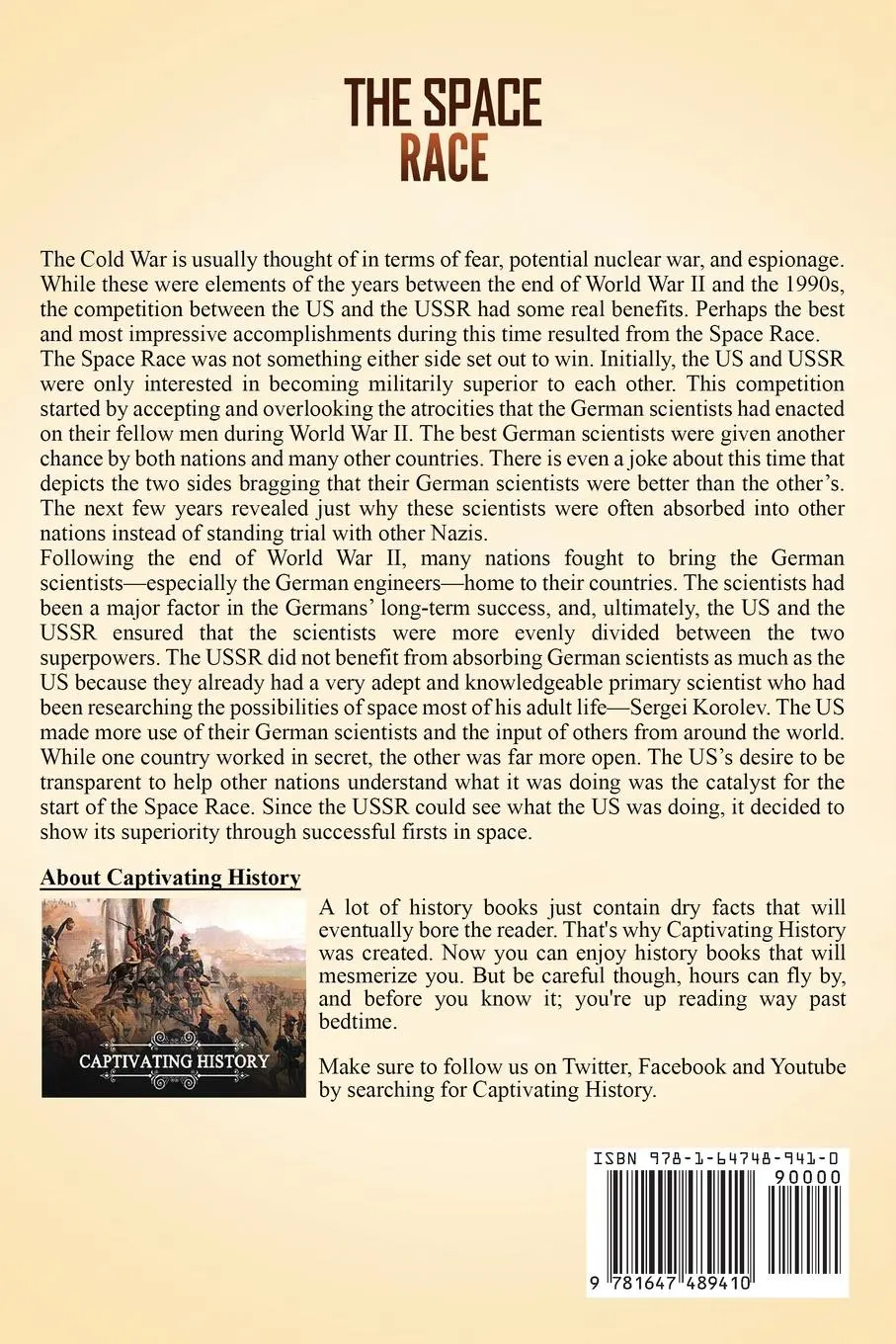 Rückseite: 9781647489410 | The Space Race | Captivating History | Taschenbuch | Englisch | 2020