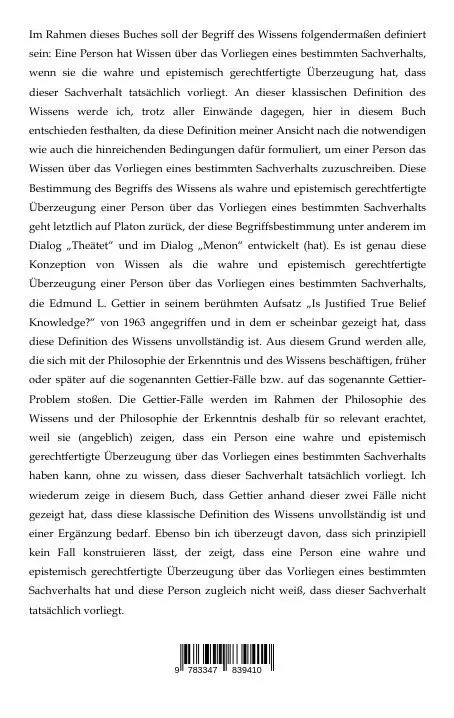 Bild: 9783347839410 | Platon, Gettier und die Philosophie des Wissens | Robert Maschmann