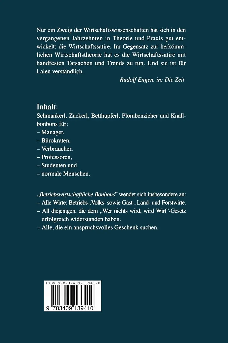 Rückseite: 9783409139410 | Betriebswirtschaftliche Bonbons | Peter E. Anders | Taschenbuch | 1993
