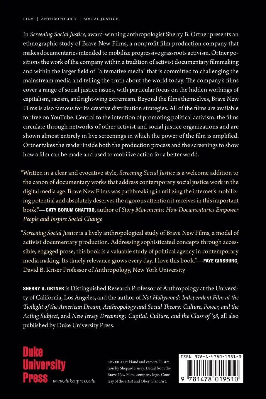 Rückseite: 9781478019510 | Screening Social Justice | Brave New Films and Documentary Activism