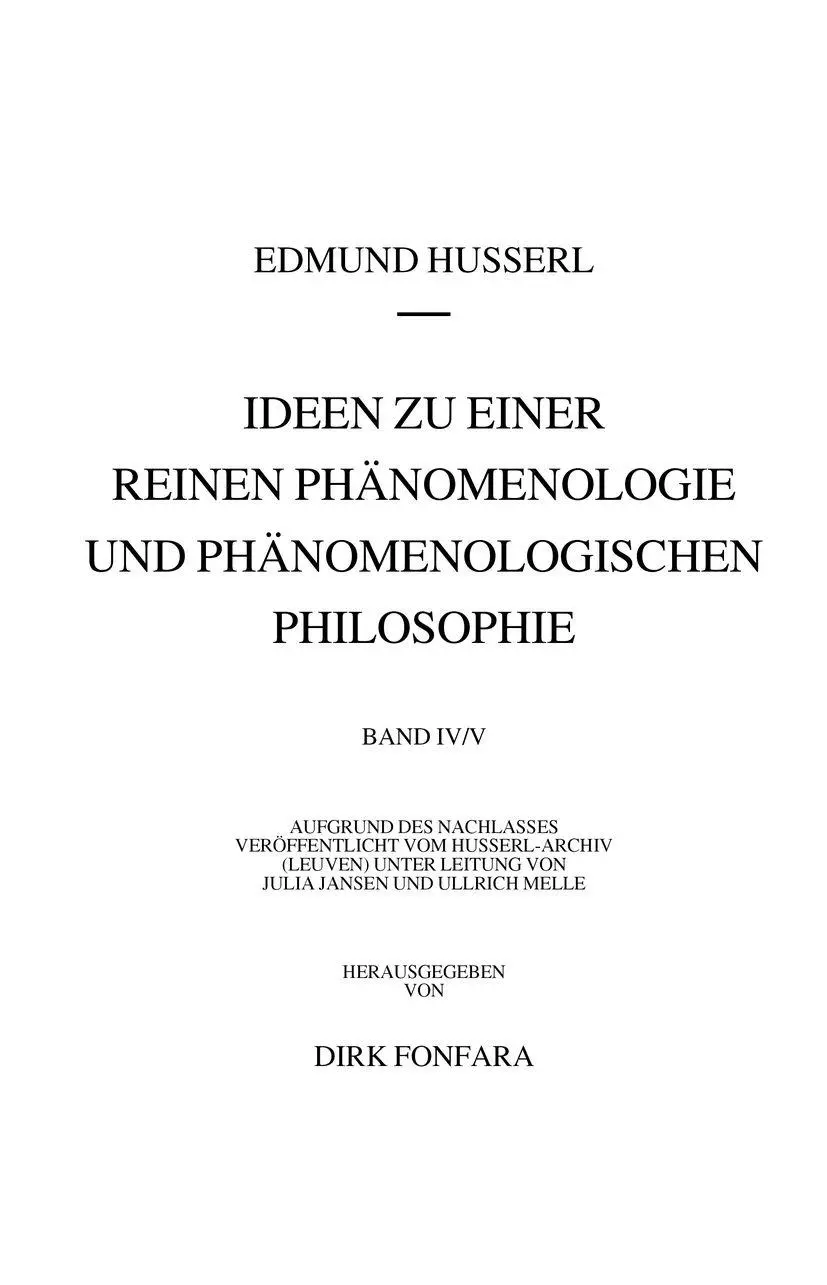 Cover: 9783031779510 | Ideen zu einer reinen Phänomenologie und phänomenologischen...