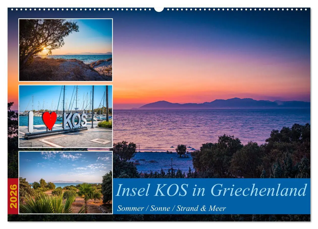 Cover: 9783457269510 | Insel Kos in Griechenland (Wandkalender 2026 DIN A2 quer), CALVENDO...