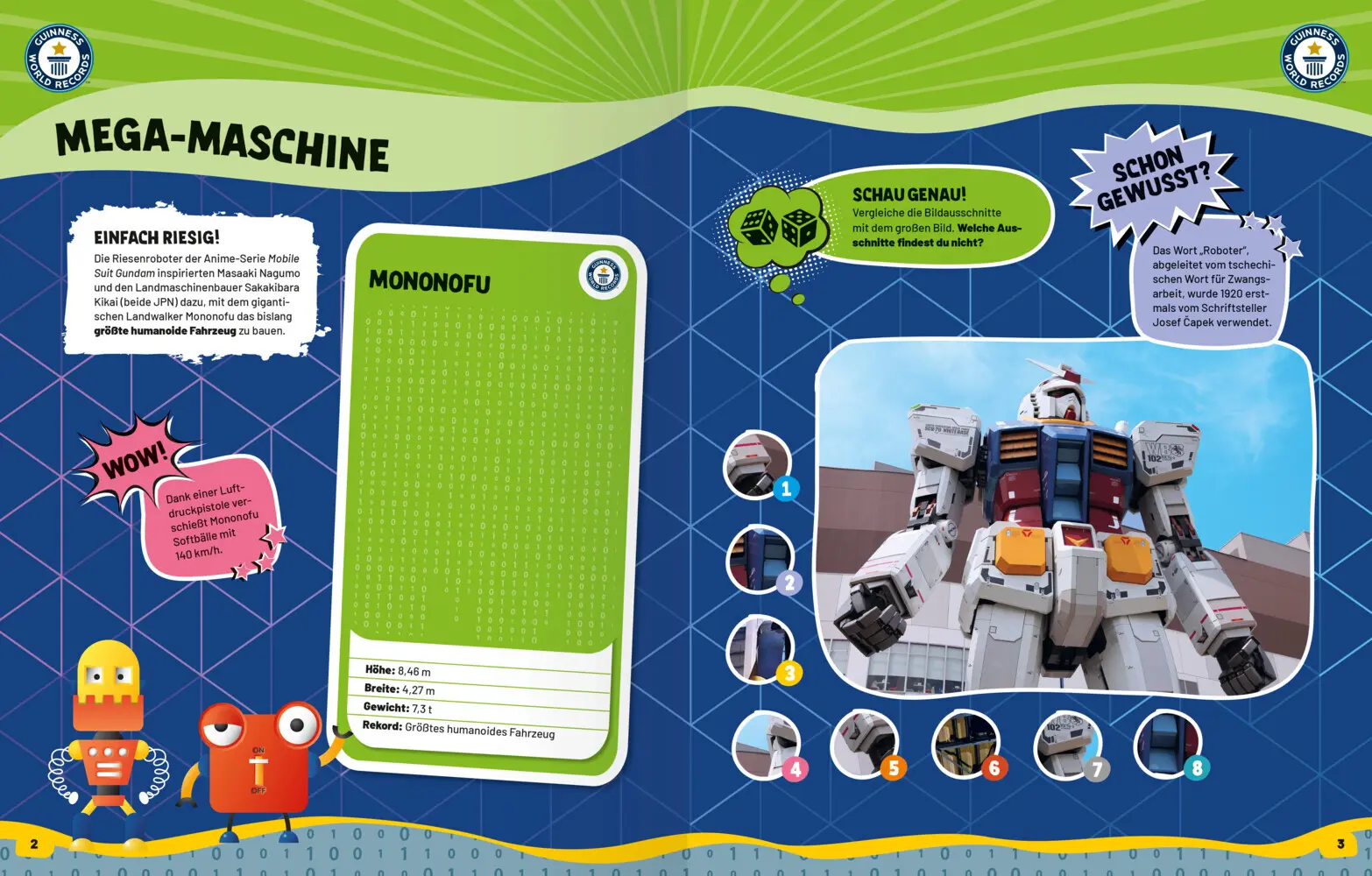 Bild: 9783473489510 | Guinness World Records Stickern und Rätseln: Roboter | Adler (u. a.)