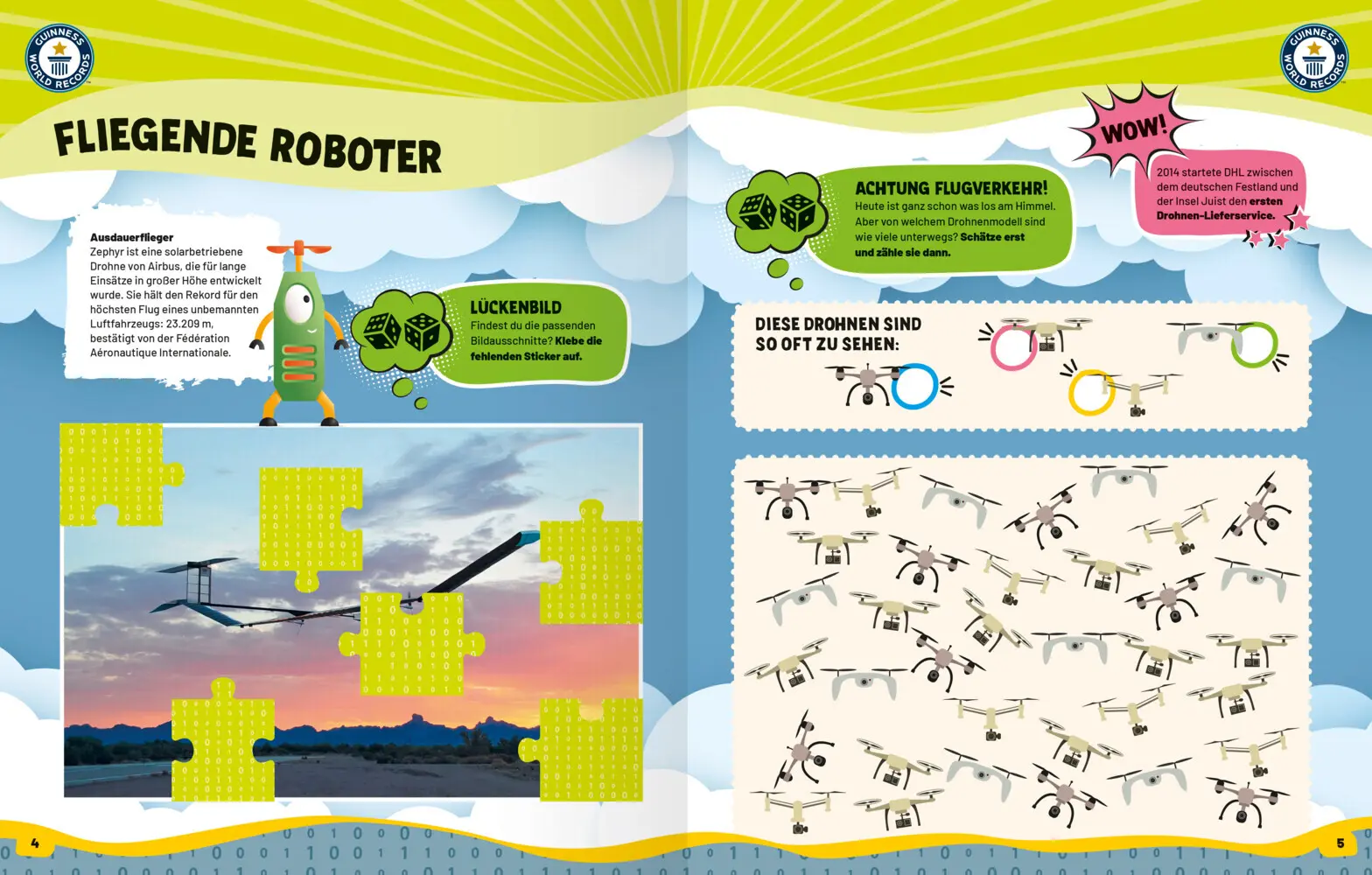 Bild: 9783473489510 | Guinness World Records Stickern und Rätseln: Roboter | Adler (u. a.)