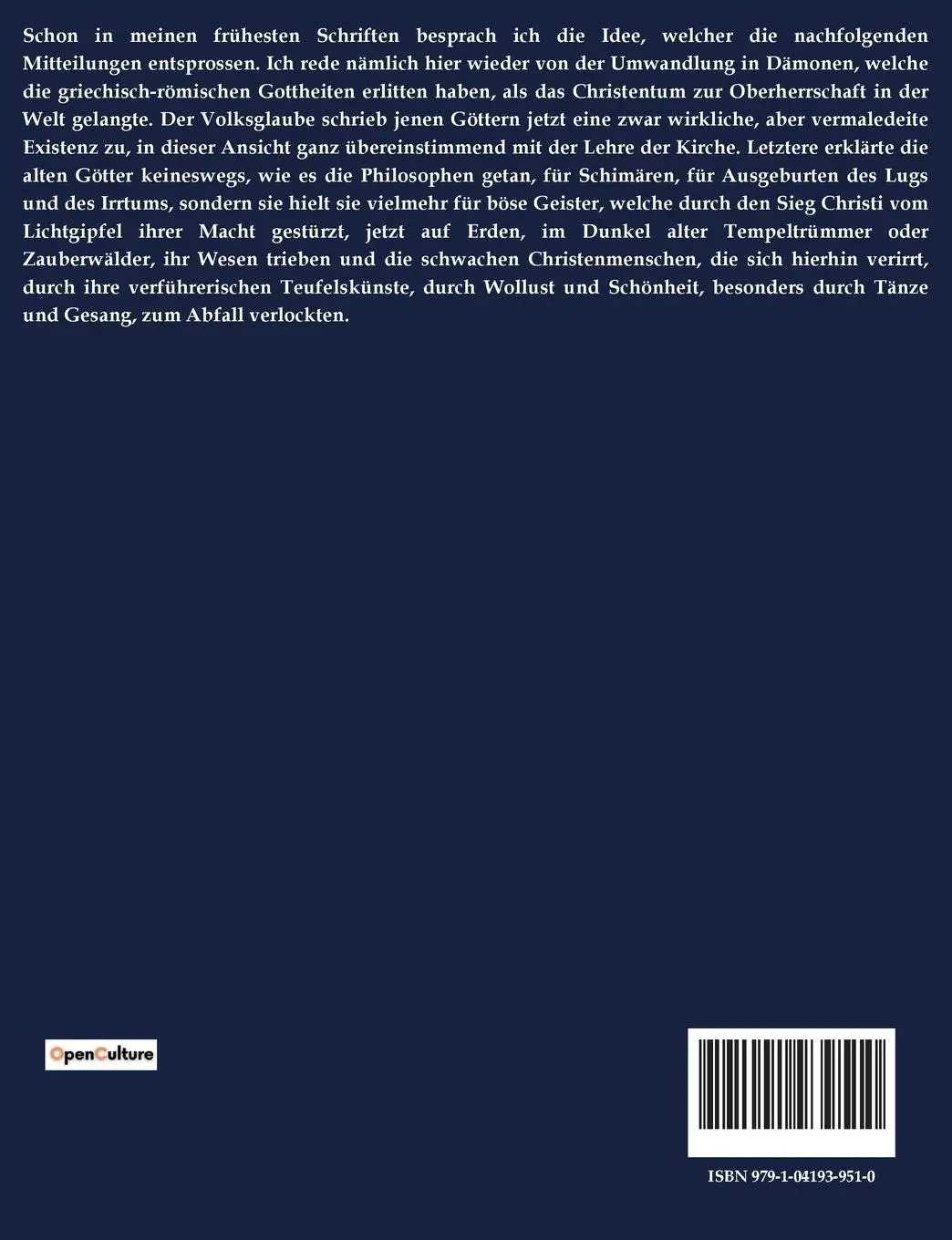 Rückseite: 9791041939510 | DIE GÖTTER IM EXIL | Heinrich Heine | Taschenbuch | 24 S. | Deutsch