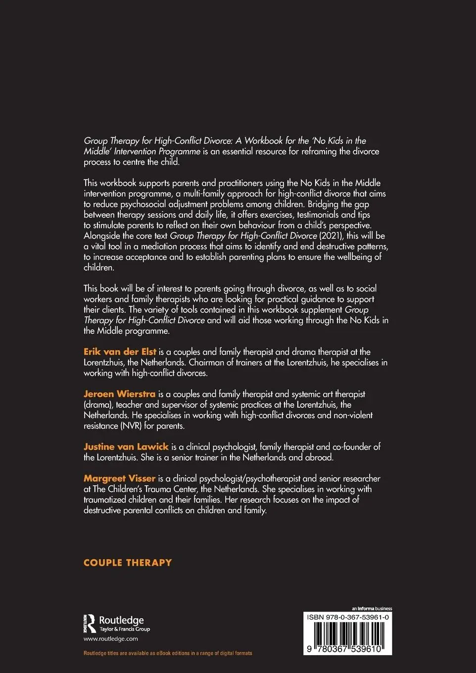Rückseite: 9780367539610 | Group Therapy for High-Conflict Divorce | Erik van der Elst (u. a.)