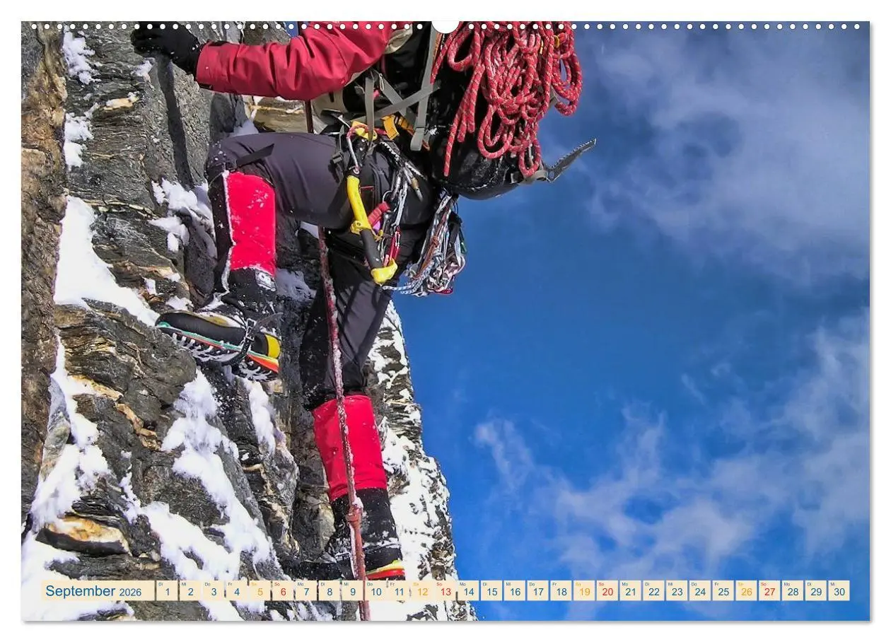 Bild: 9783457949610 | Bergsteigen und Klettern (Wandkalender 2026 DIN A2 quer), CALVENDO...