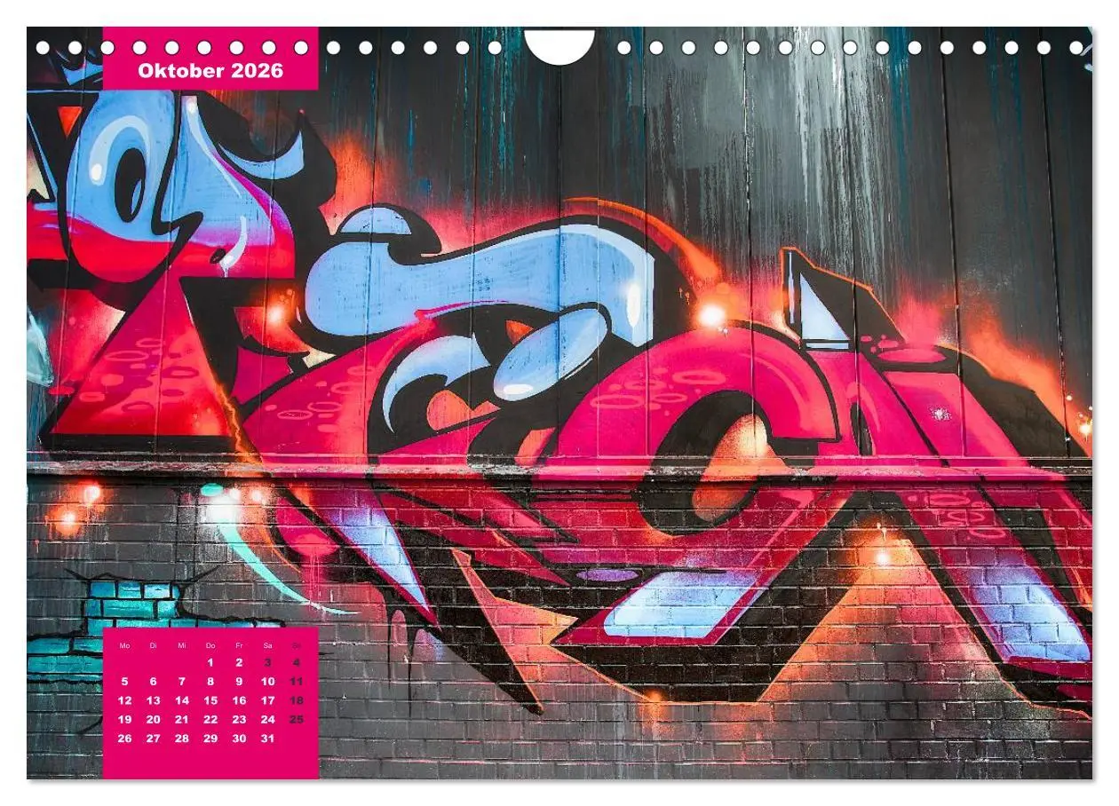 Bild: 9783516109610 | Graffiti (Wandkalender 2026 DIN A4 quer), CALVENDO Monatskalender