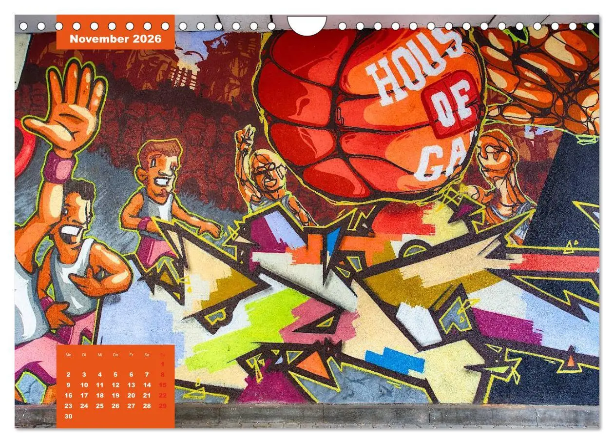 Bild: 9783516109610 | Graffiti (Wandkalender 2026 DIN A4 quer), CALVENDO Monatskalender