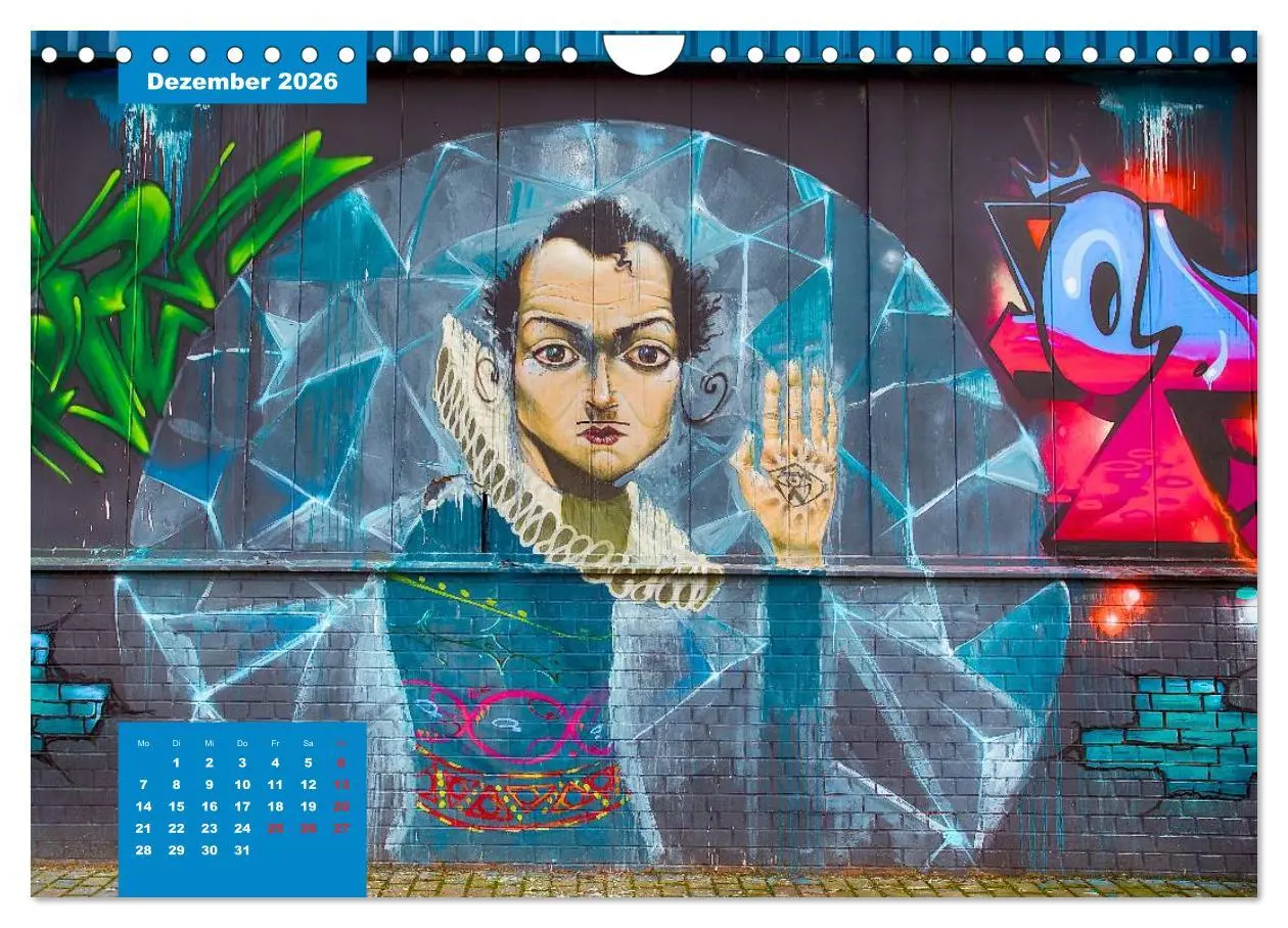 Bild: 9783516109610 | Graffiti (Wandkalender 2026 DIN A4 quer), CALVENDO Monatskalender