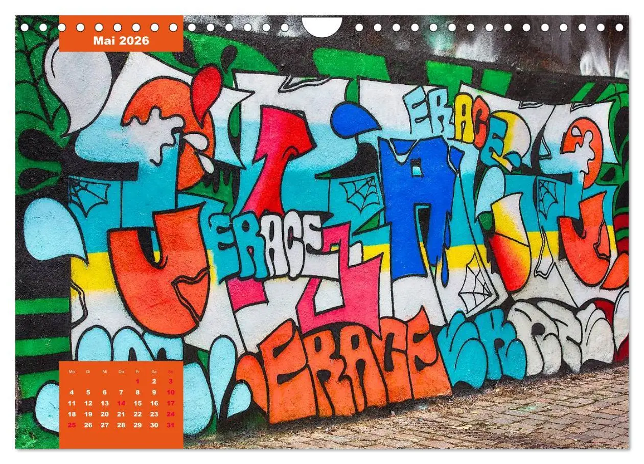 Bild: 9783516109610 | Graffiti (Wandkalender 2026 DIN A4 quer), CALVENDO Monatskalender