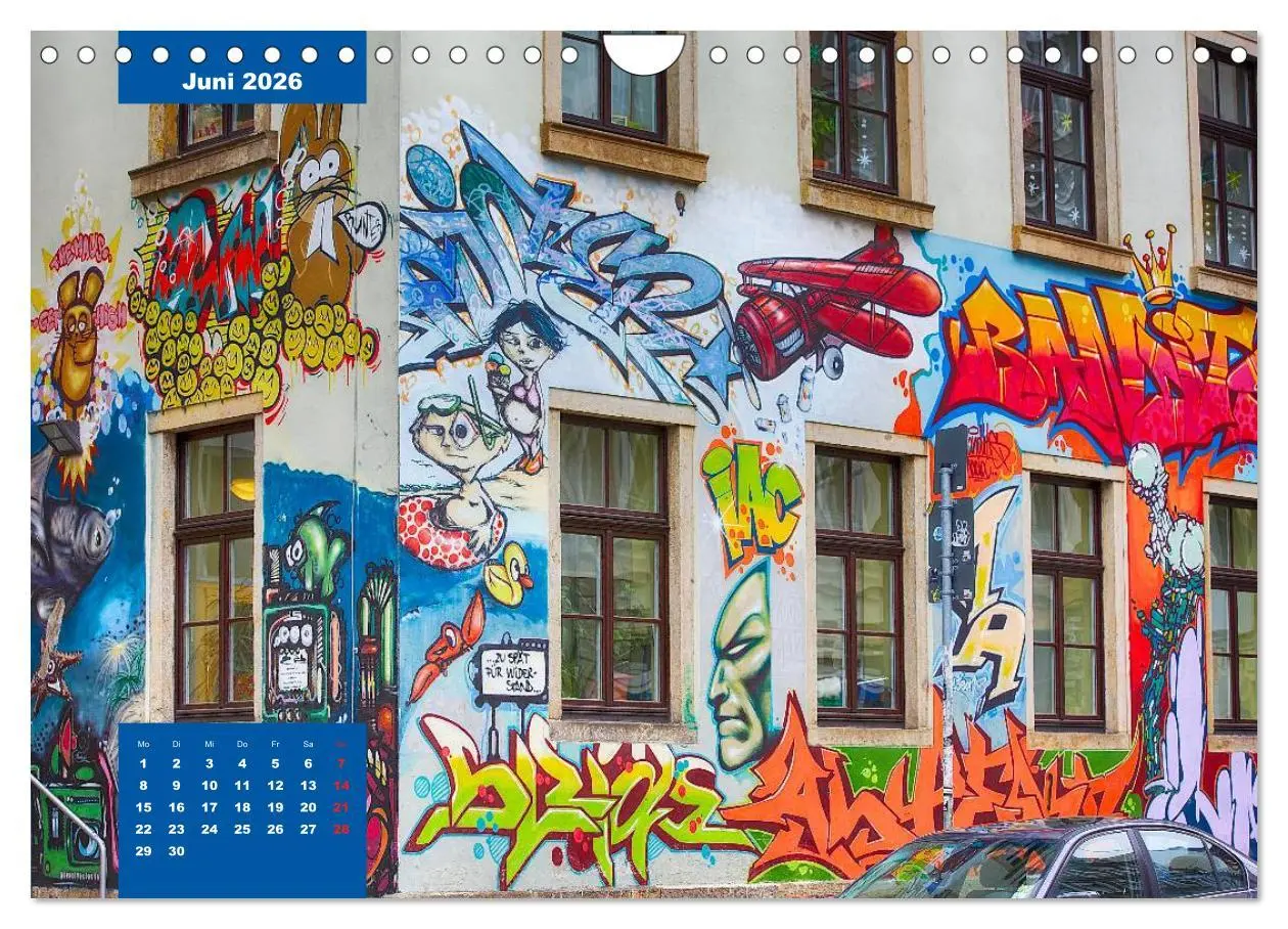 Bild: 9783516109610 | Graffiti (Wandkalender 2026 DIN A4 quer), CALVENDO Monatskalender