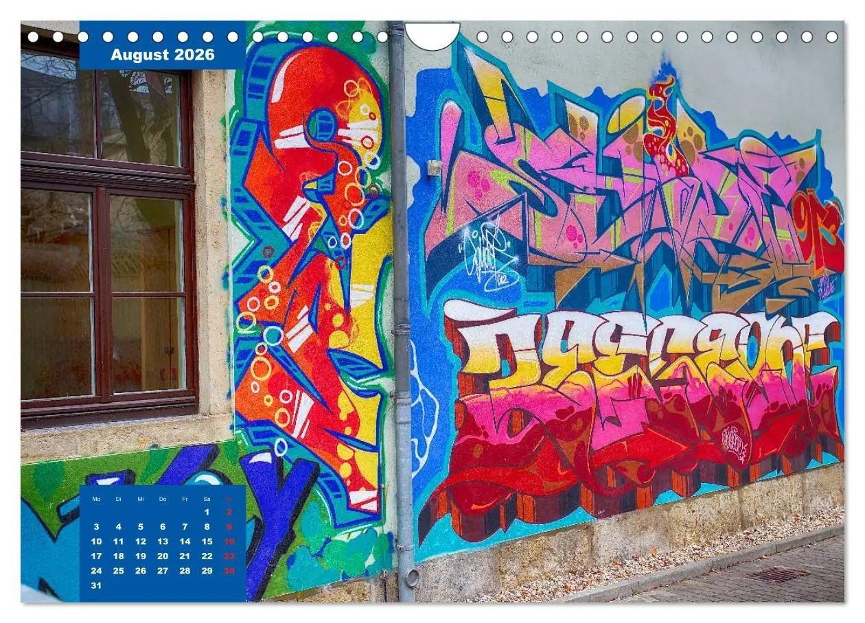 Bild: 9783516109610 | Graffiti (Wandkalender 2026 DIN A4 quer), CALVENDO Monatskalender
