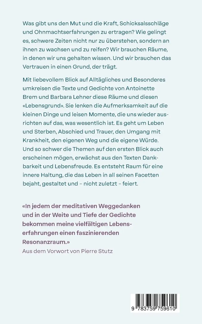Rückseite: 9783759759610 | Lebensgrund - Was im Brüchigen trägt | Antoinette Brem (u. a.) | Buch