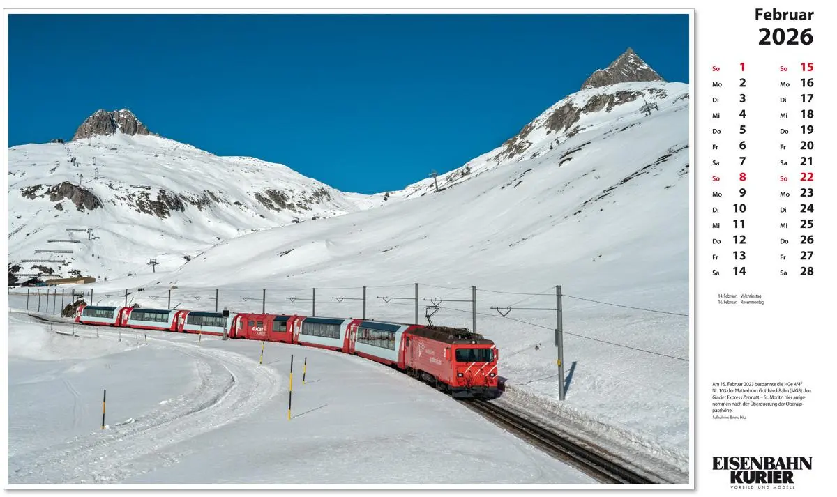 Bild: 9783844659610 | Glacier Express 2026 | Kalender | 13 S. | Deutsch | 2026 | EK-Verlag