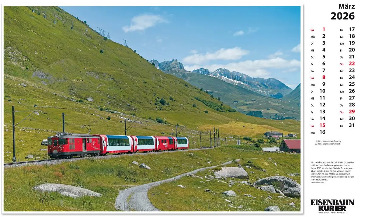 Bild: 9783844659610 | Glacier Express 2026 | Kalender | 13 S. | Deutsch | 2026 | EK-Verlag