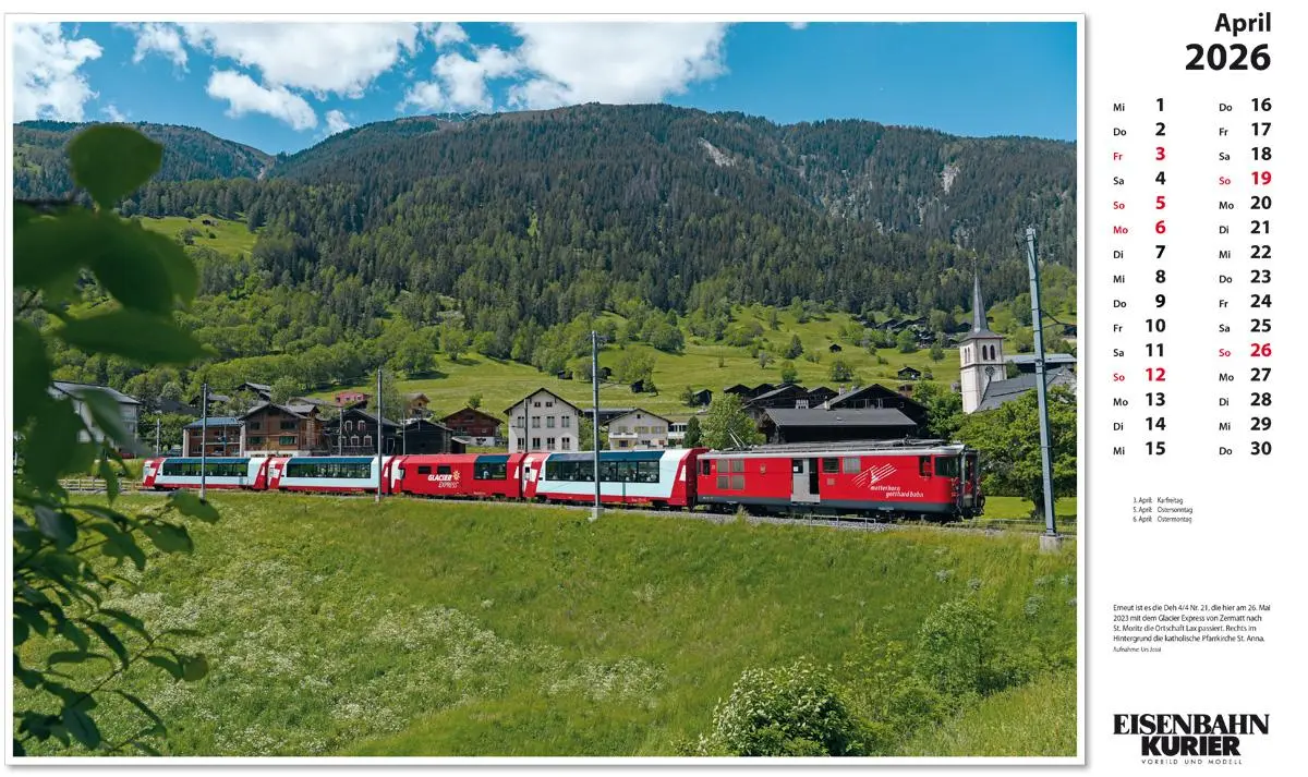Bild: 9783844659610 | Glacier Express 2026 | Kalender | 13 S. | Deutsch | 2026 | EK-Verlag