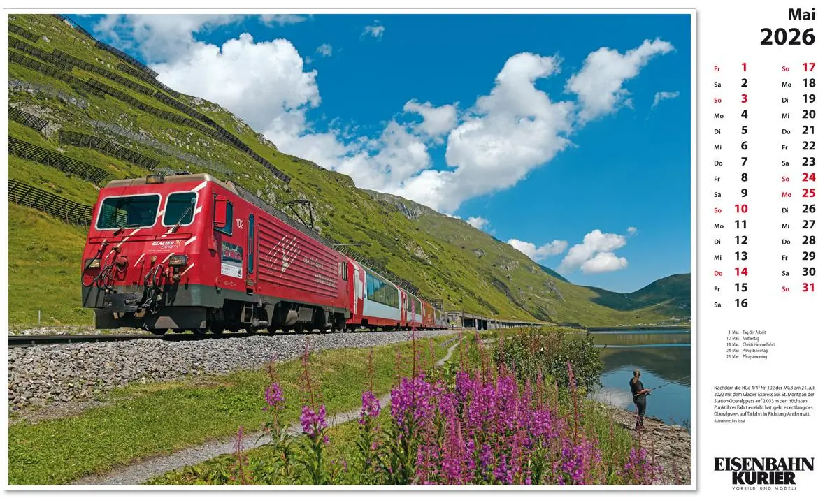 Bild: 9783844659610 | Glacier Express 2026 | Kalender | 13 S. | Deutsch | 2026 | EK-Verlag