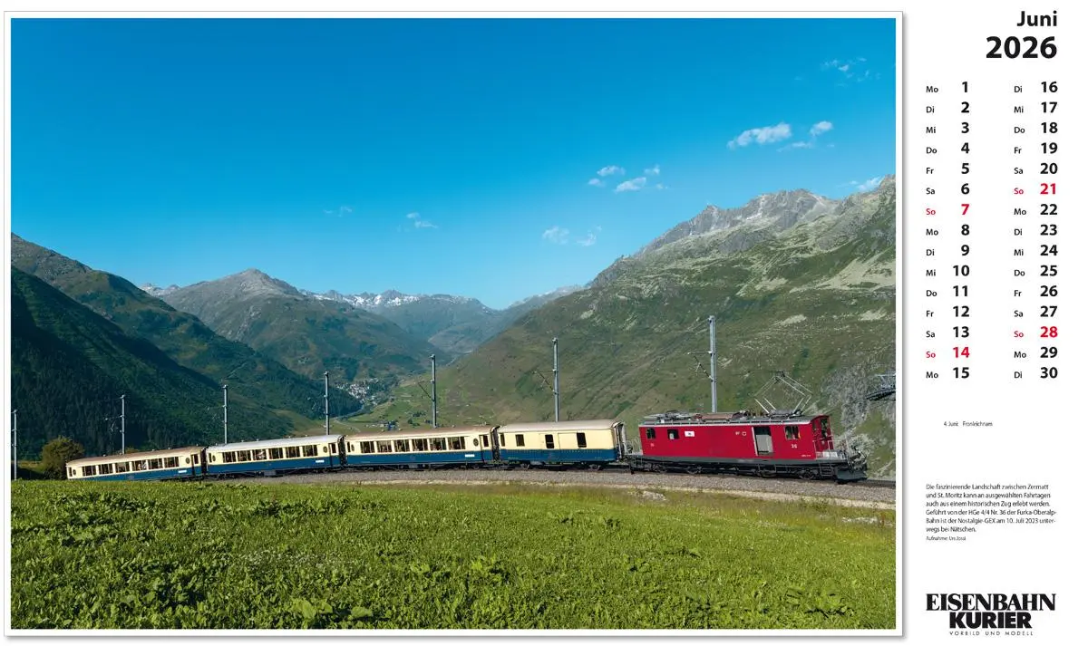 Bild: 9783844659610 | Glacier Express 2026 | Kalender | 13 S. | Deutsch | 2026 | EK-Verlag