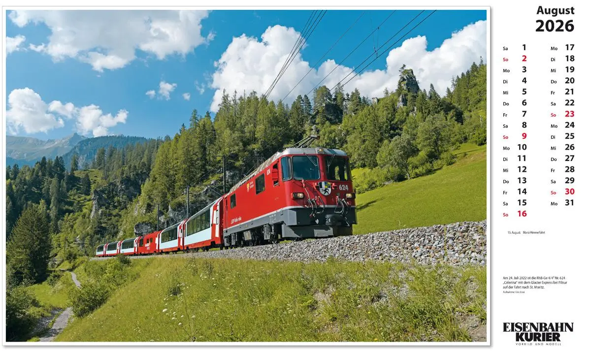 Bild: 9783844659610 | Glacier Express 2026 | Kalender | 13 S. | Deutsch | 2026 | EK-Verlag