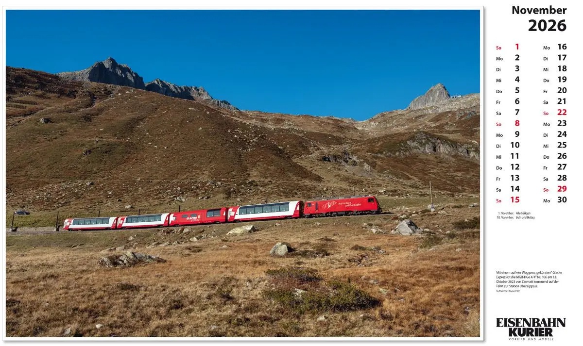 Bild: 9783844659610 | Glacier Express 2026 | Kalender | 13 S. | Deutsch | 2026 | EK-Verlag