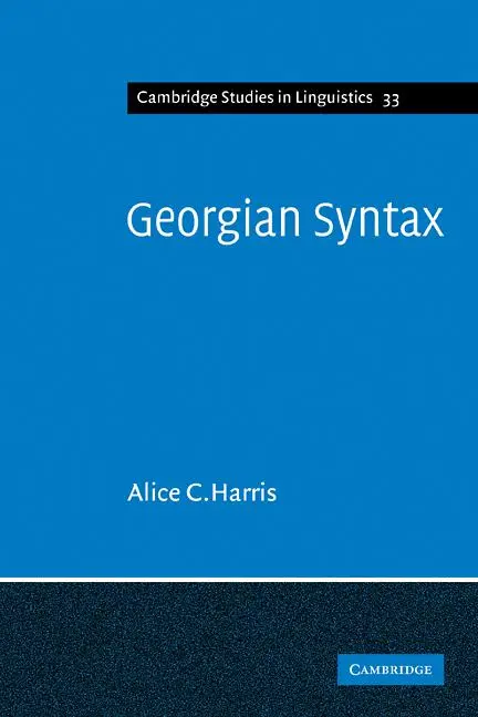 Cover: 9780521109710 | Georgian Syntax | A Study in Relational Grammar | Alice C. Harris