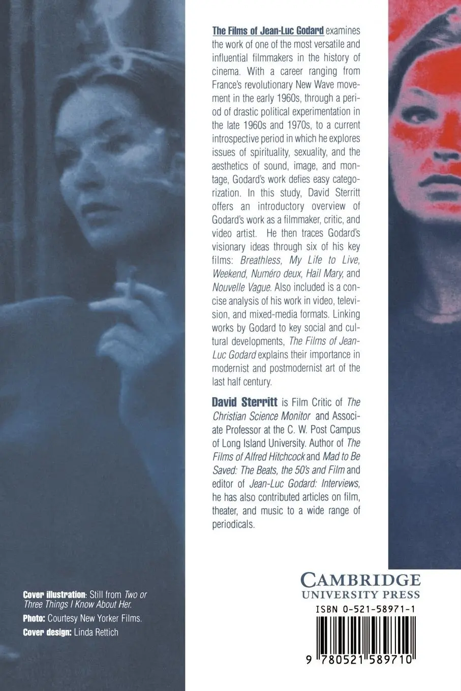 Rückseite: 9780521589710 | The Films of Jean-Luc Godard | Seeing the Invisible | David Sterritt