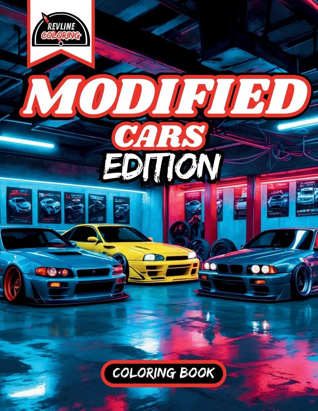 Cover: 9782527259710 | Revline Coloring Modified Cars Edition Car Coloring Book | Coloring