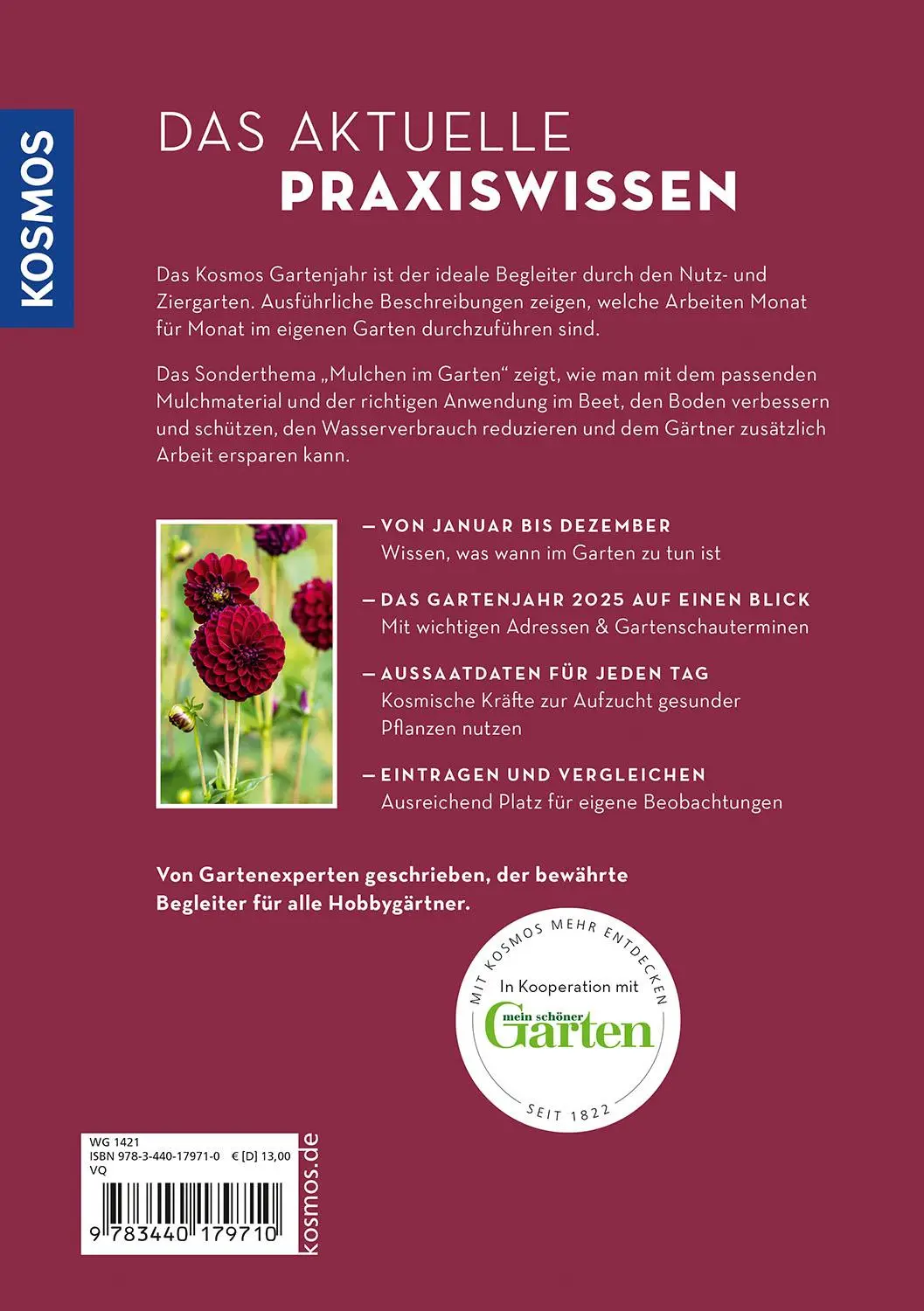 Rückseite: 9783440179710 | Kosmos Gartenjahr 2025 | Karen Meyer-Rebentisch | Taschenbuch | 2025