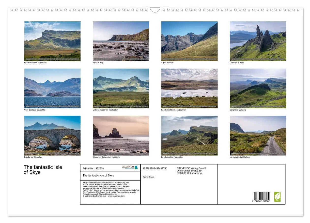 Bild: 9783457489710 | The fantastic Isle of Skye (Wandkalender 2026 DIN A2 quer),...