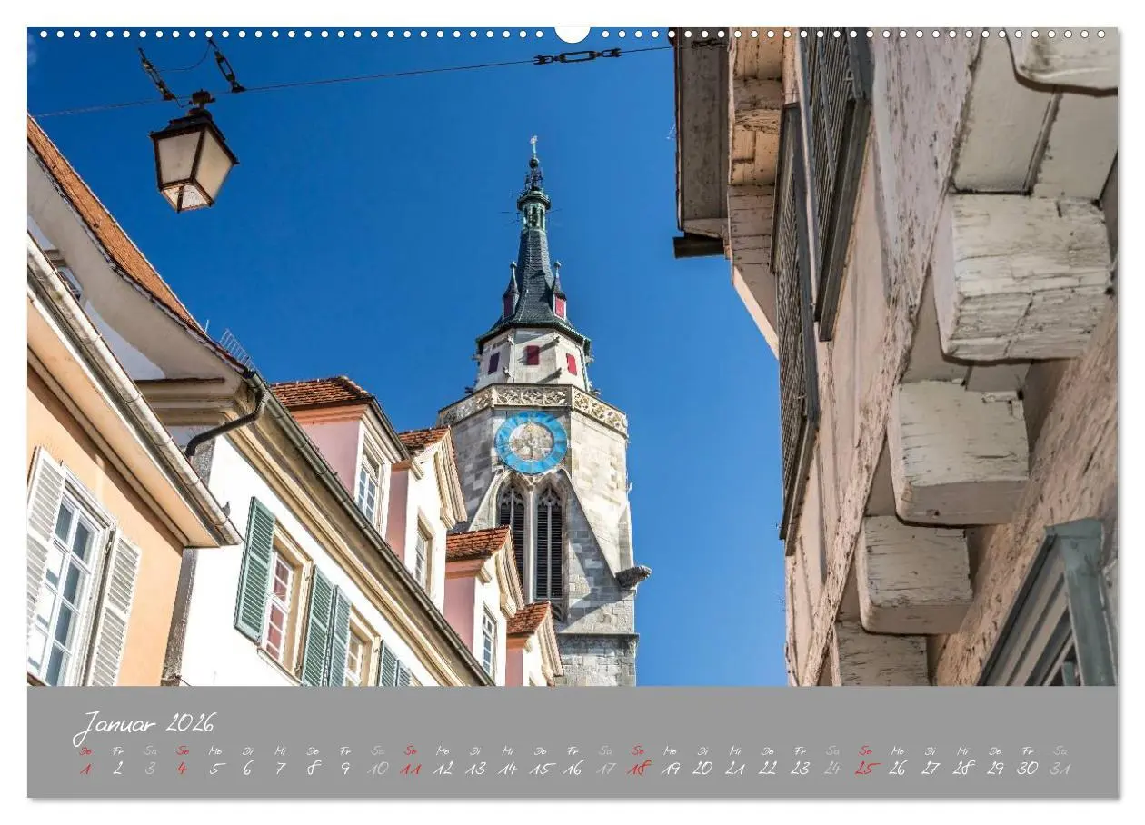 Bild: 9783516029710 | Zwölf Monate in Tübingen (Wandkalender 2026 DIN A2 quer), CALVENDO...