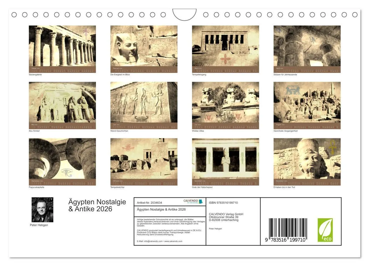 Bild: 9783516199710 | Ägypten Nostalgie &amp; Antike 2026 (Wandkalender 2026 DIN A4 quer),...