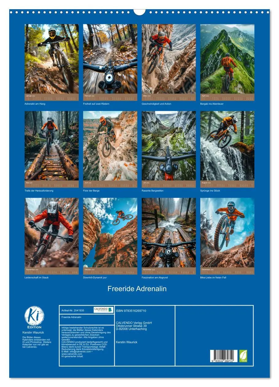 Bild: 9783516269710 | Freeride Adrenalin (Wandkalender 2026 DIN A2 hoch), CALVENDO...