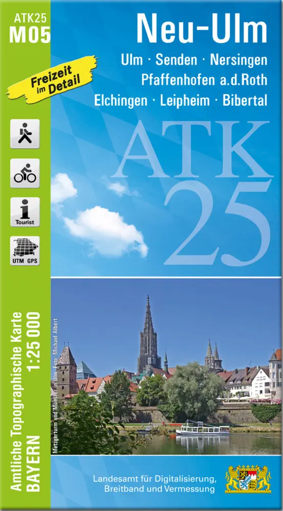 Cover: 9783899339710 | ATK25-M05 Neu-Ulm (Amtliche Topographische Karte 1:25000) | Gefalzt