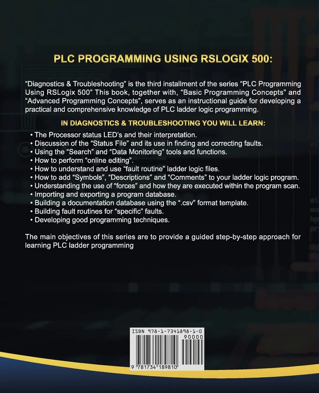 Rückseite: 9781734189810 | PLC Programming Using RSLogix 500 | Diagnostics &amp; Troubleshooting