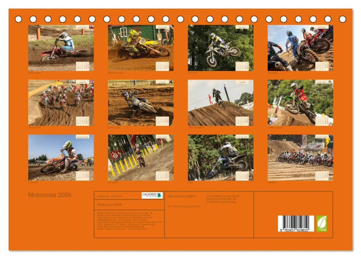 Bild: 9783457619810 | Motocross 2026 (Tischkalender 2026 DIN A5 quer), CALVENDO...