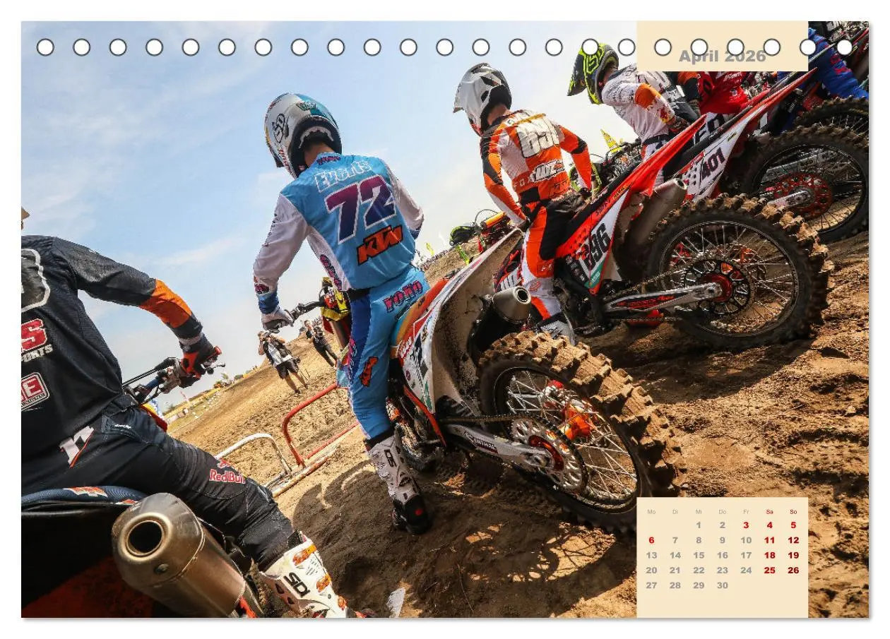 Bild: 9783457619810 | Motocross 2026 (Tischkalender 2026 DIN A5 quer), CALVENDO...