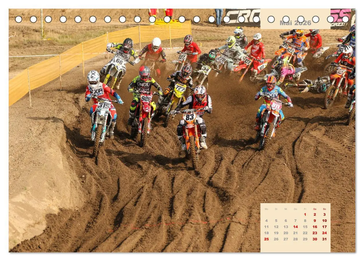 Bild: 9783457619810 | Motocross 2026 (Tischkalender 2026 DIN A5 quer), CALVENDO...
