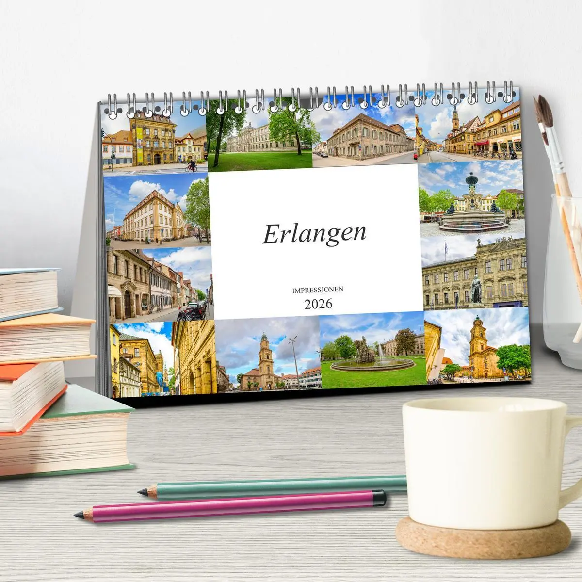 Bild: 9783457789810 | Erlangen Impressionen (Tischkalender 2026 DIN A5 quer), CALVENDO...