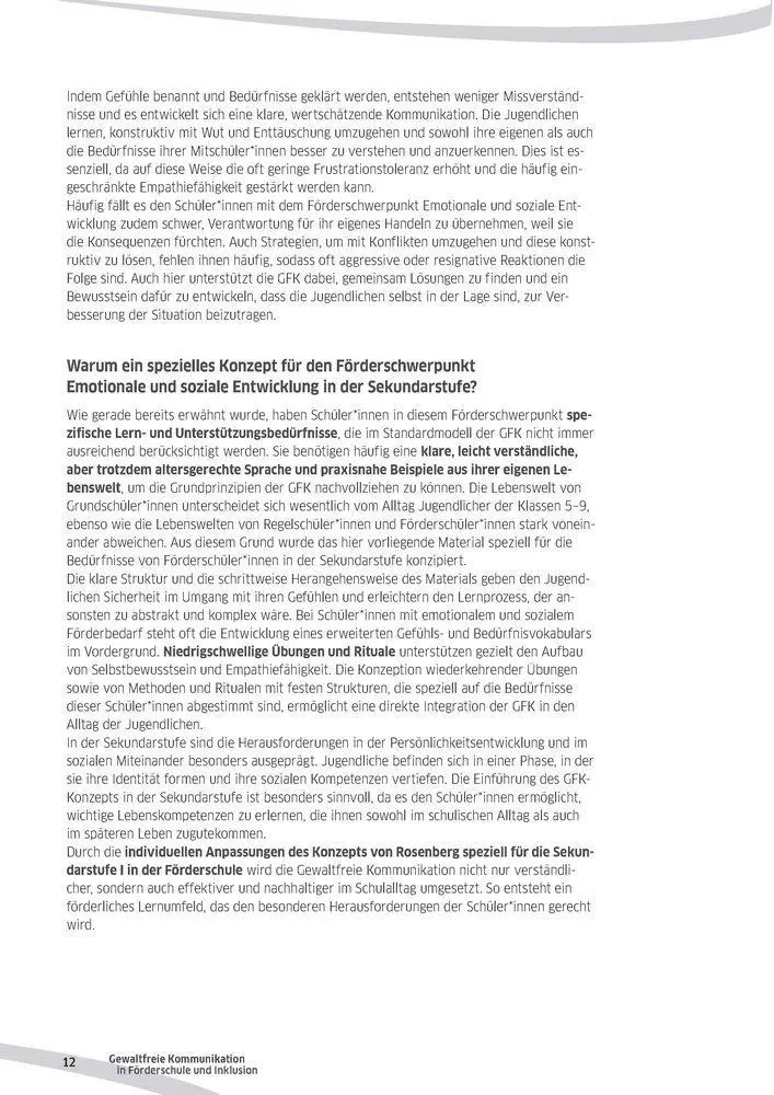 Bild: 9783834669810 | Gewaltfreie Kommunikation in Förderschule und Inklusion | Waidt | Buch