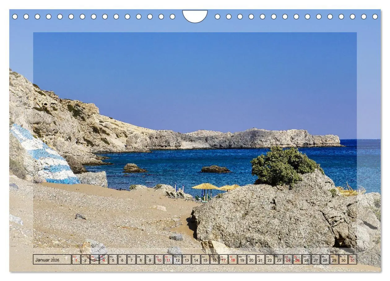 Bild: 9783457609910 | Schönes Rhodos (Wandkalender 2026 DIN A4 quer), CALVENDO...