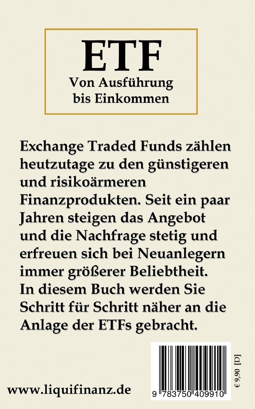 Rückseite: 9783750409910 | ETF | Von Ausführung bis Einkommen | Christoph Zimmermann | Buch