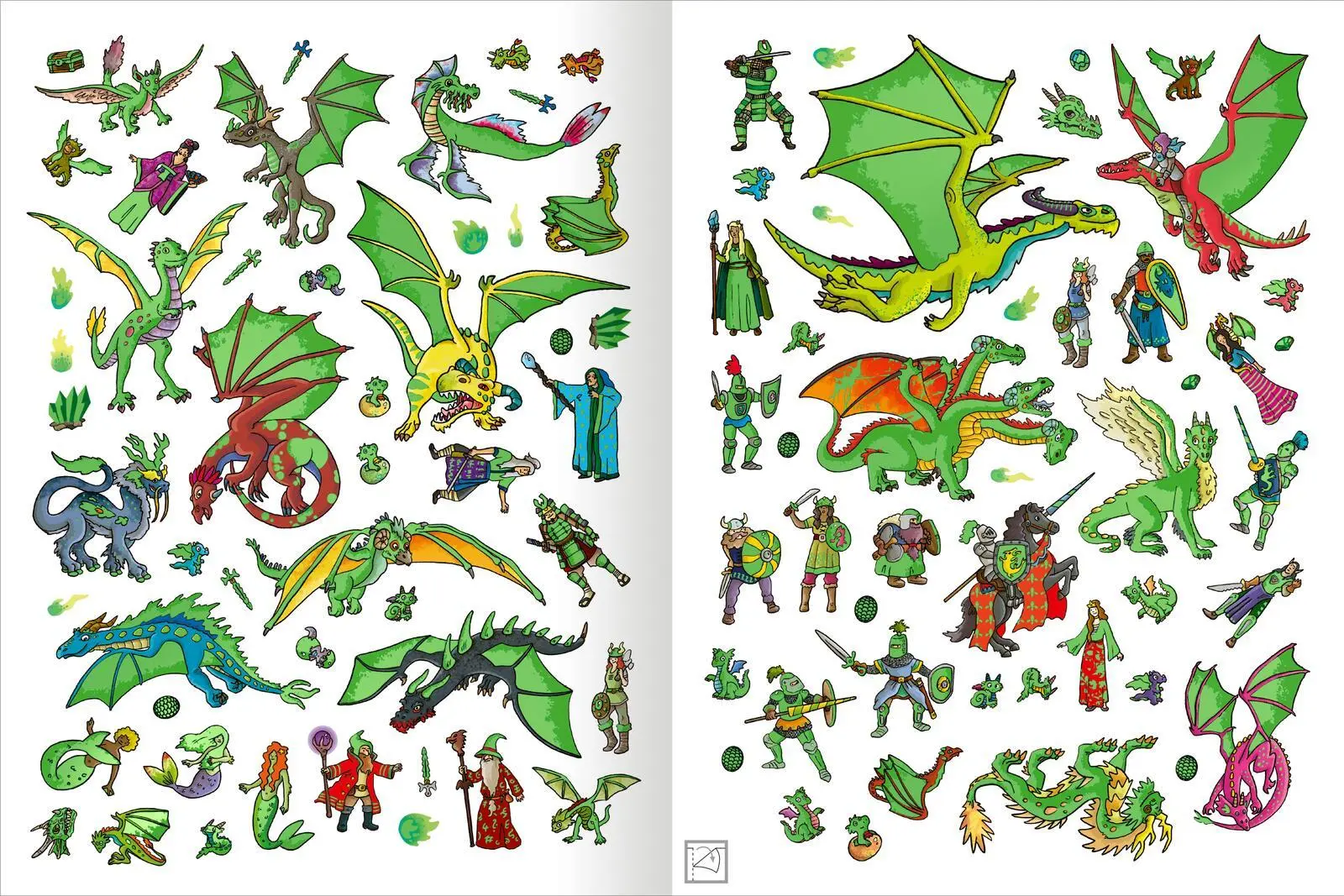 Bild: 9783845859910 | Das Metallic-Stickerbuch - Drachen | Über 300 Metallic-Sticker | 40 S.