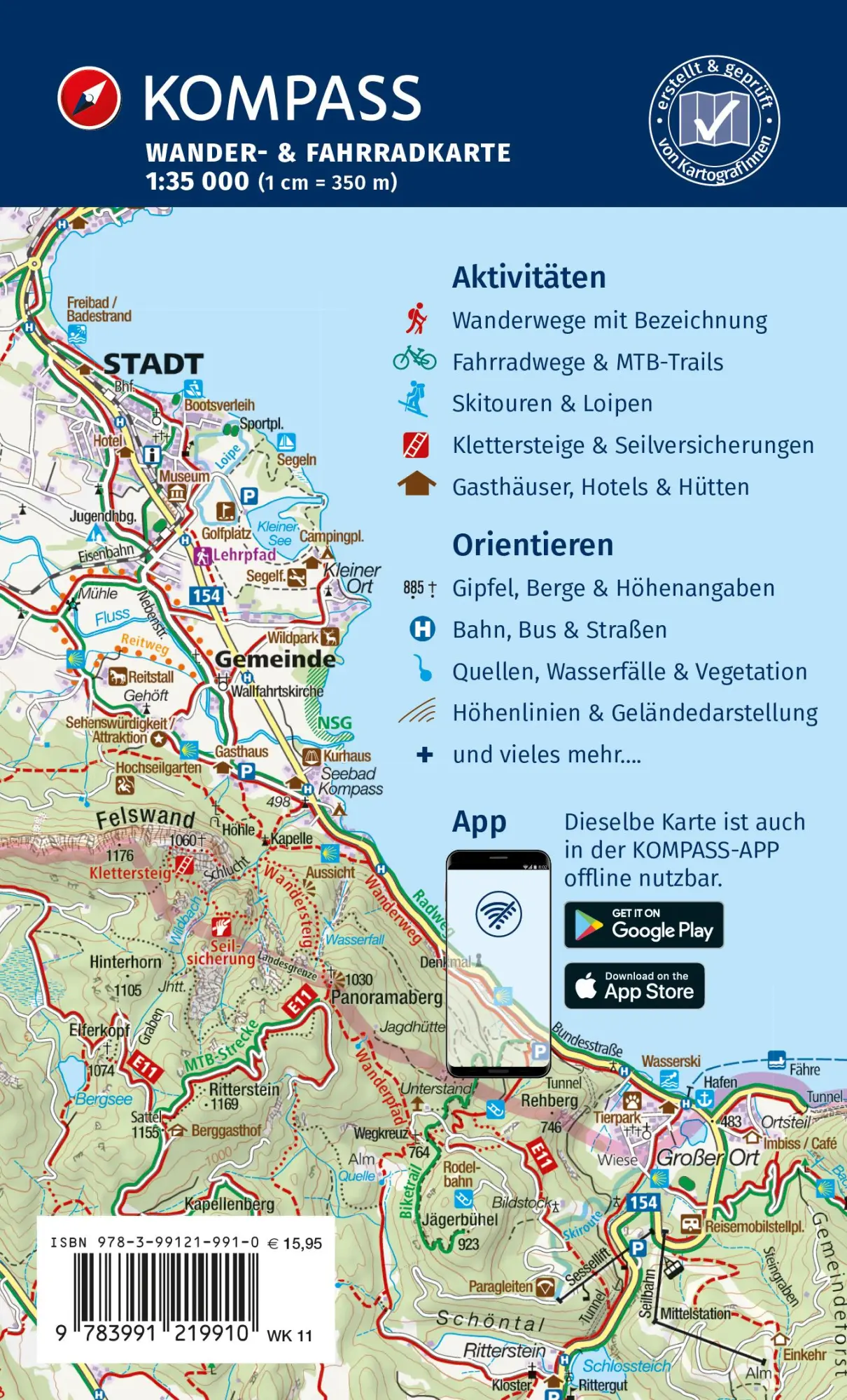 Rückseite: 9783991219910 | KOMPASS Wanderkarten-Set 11 Bodensee (2 Karten) 1:35.000 | 2 Bde/Tle