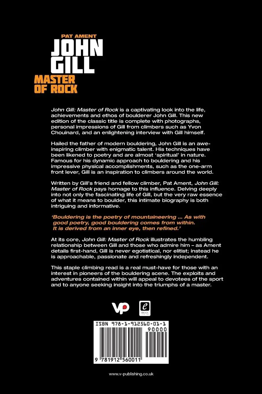 Rückseite: 9781912560011 | John Gill | Master of Rock: The life of a bouldering legend | Ament